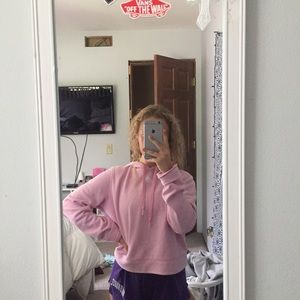 adidas pink cropped hoodie